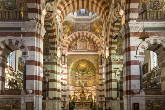 Framed Print : Interior of the Notre Dame de la Garde church, Marseille, Bouches du Rhone, Provence