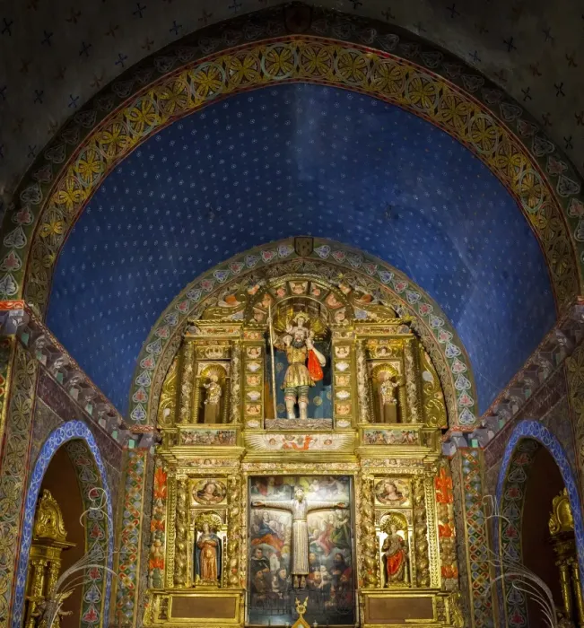 Framed Print : Interior of Parish church of Sant Cristofor, Beget, Catalonia, Spain, Europe Framed Print : Interior of Parish church of Sant Cristofor, Beget, Catalonia, Spain, Europe