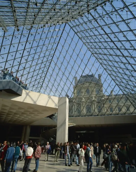 Framed Print : Interior of the Pyramide du Louvre, Musee du Lourve, Paris, France, Europe Framed Print : Interior of the Pyramide du Louvre, Musee du Lourve, Paris, France, Europe