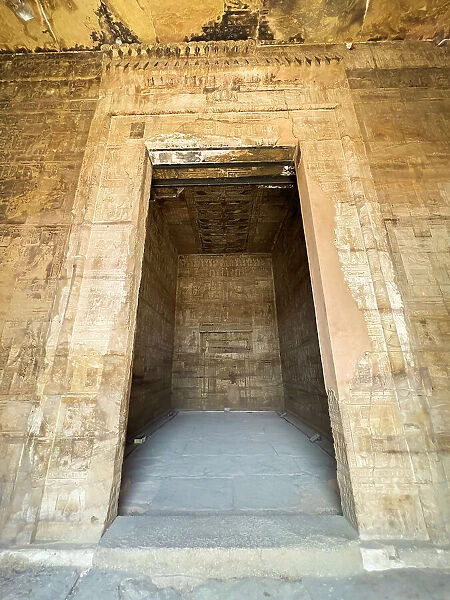 Interior of the Roman mammisi, dating to the reigns of Trajan and Marcus Aurelius, Dendera Temple complex, Dendera, Egypt, North Africa, Africa