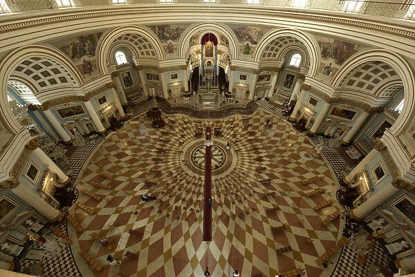 Interior of Rotunda Church in Mosta, Malta, Mediterranean, Europe