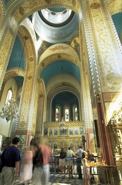 Interior of the Russian Orthodox Alexander Nevsky Cathedral, Toompea, Tallinn