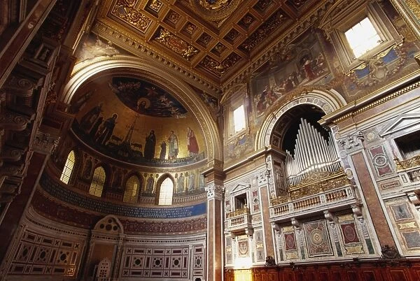 Interior of St. John Lateran Basilica, Rome, Lazio, Italy, Europe
