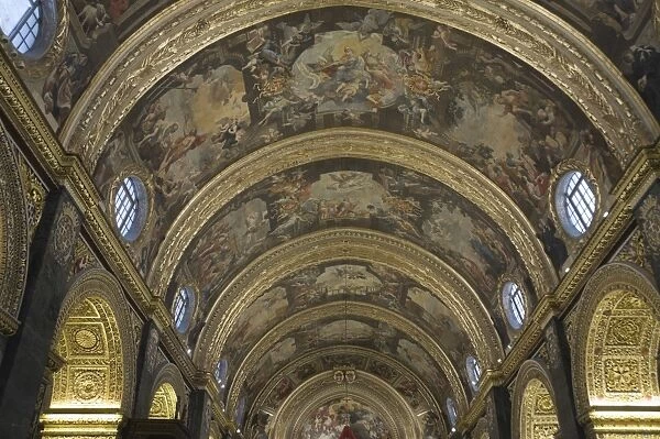 Interior of St. Johns Co-Cathedral, Valletta, Malta, Europe