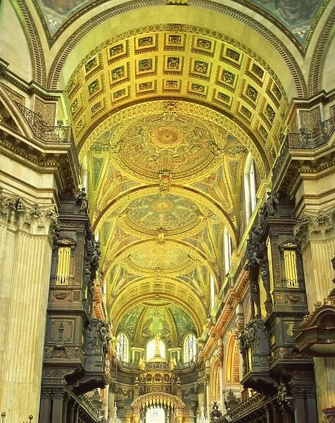 Interior of St. Pauls Cathedral, London, England, United Kingdom, Europe
