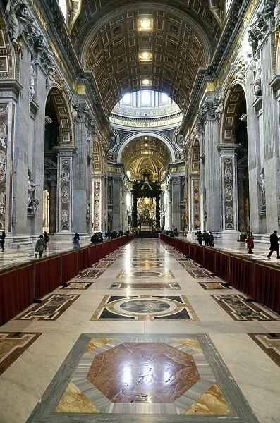Interior of St. Peters Basilica, Piazza San Pietro (St. Peters Square)