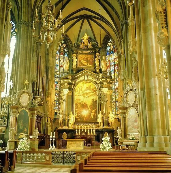 Interior of St. Stephans Cathedral, Vienna, Austria