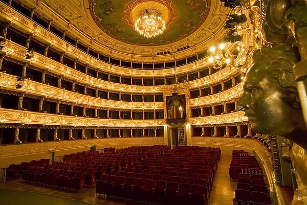 Interior of Teatro Regio, Parma, Emilia Romagna, Italy, Europe