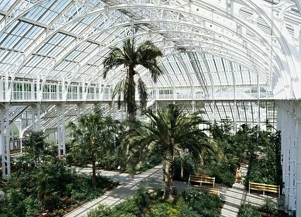Interior of the Temperate House, restored in 1982, Kew Gardens, UNESCO World Heritage Site