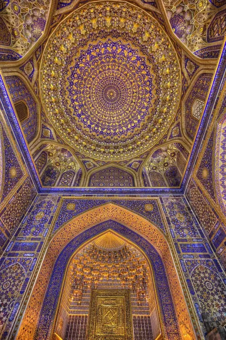 Framed Print : Interior, Tilla-Kari Mosque, completed 1660, Registan Square, UNESCO World Heritage Site, Samarkand, Uzbekistan, Central Asia, Asia Framed Print : Interior, Tilla-Kari Mosque, completed 1660, Registan Square, UNESCO World Heritage Site, Samarkand, Uzbekistan, Central Asia, Asia