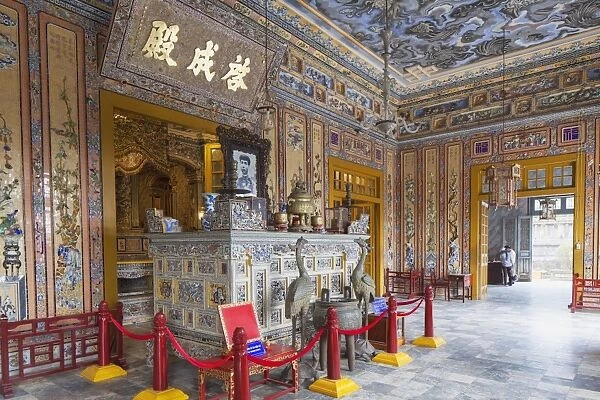Interior of Tomb of Khai Dinh, UNESCO World Heritage Site, Hue, Thua Thien-Hue, Vietnam, Indochina, Southeast Asia, Asia