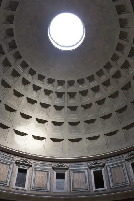 Framed Print : Interior view of the cupola inside the Pantheon, UNESCO World Heritage Site, Piazza della Rotonda