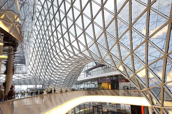 Interior of Zeil shopping center in Frankfurt am Main, Hesse, Germany, Europe