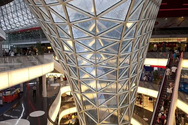 Interior of Zeil shopping center in Frankfurt am Main, Hesse, Germany, Europe