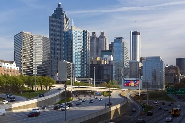 Interstate I-85 leading into Downtown Atlanta, Georgia, United States of America, North America