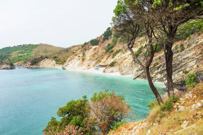 Framed Print : Ionian Coast Cove near Saranda, Southern Albania, Europe Framed Print : Ionian Coast Cove near Saranda, Southern Albania, Europe