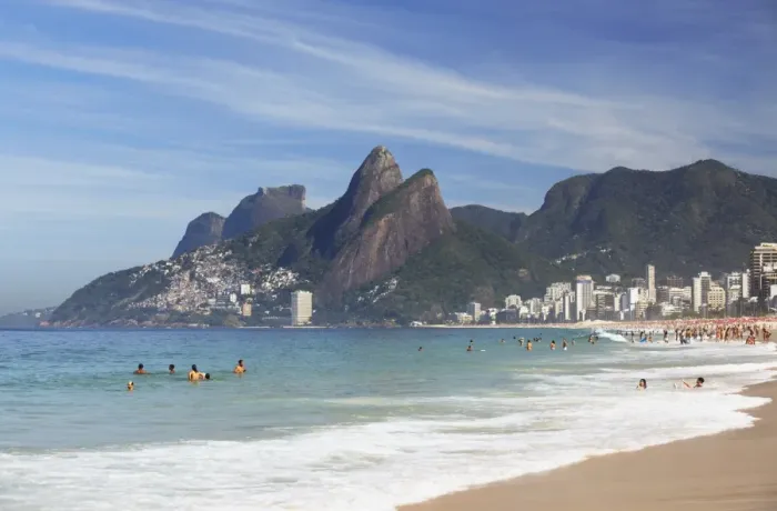 Framed Print : Ipanema beach, Rio de Janeiro, Brazil, South America Framed Print : Ipanema beach, Rio de Janeiro, Brazil, South America