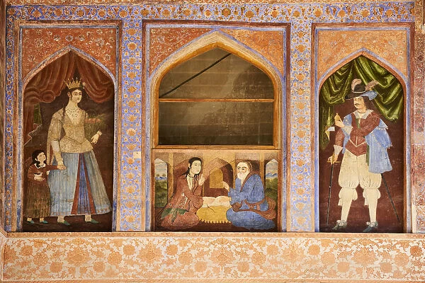 Iran, Isfahan, Chehel Sotun palace, painting, Safavide era