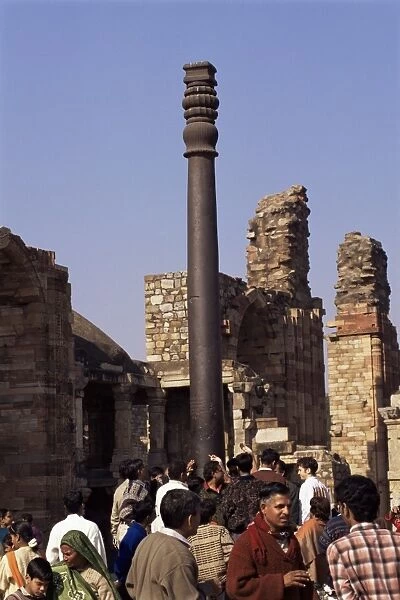 Iron pillar weighing six tons