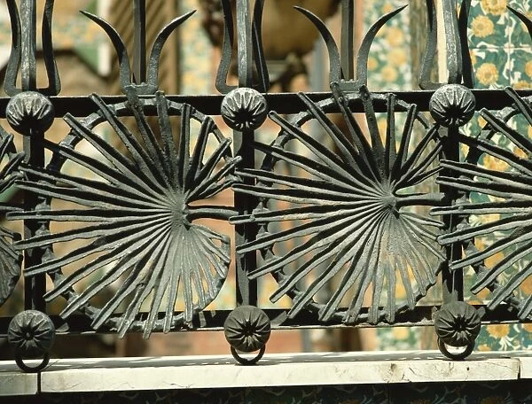 Ironwork by Gaudi, Casa Vicens, Barcelona, Catalonia, Spain, Europe