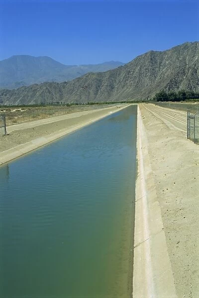 Irrigation canal with water from the Colorado River
