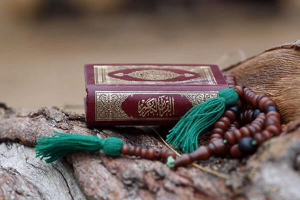 Islamic prayer beads and Quran, Lome, Togo, West Africa, Africa