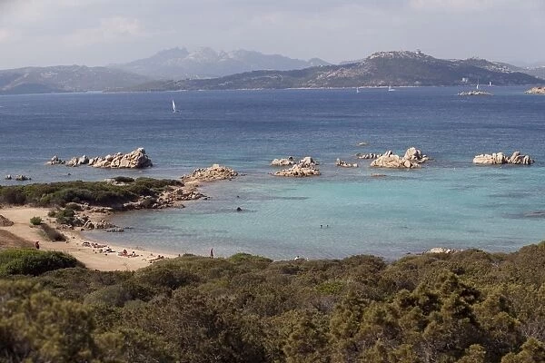 The island of Caprera, Maddalena Islands, view over the coast of Sardinia, Italy, Mediterranean, Europe