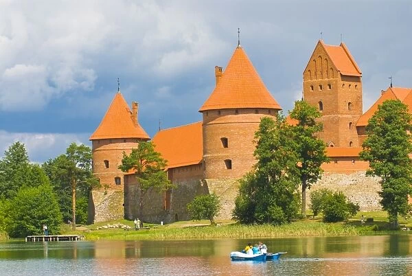 The island castle of Trakai, Lithuania, Baltic States, Europe