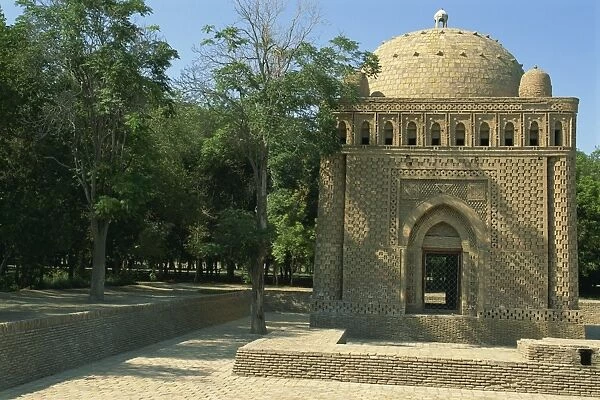 Ismail Samani mausoleum, built in 907 AD, Bukhara, Uzbekistan, Central Asia, Asia
