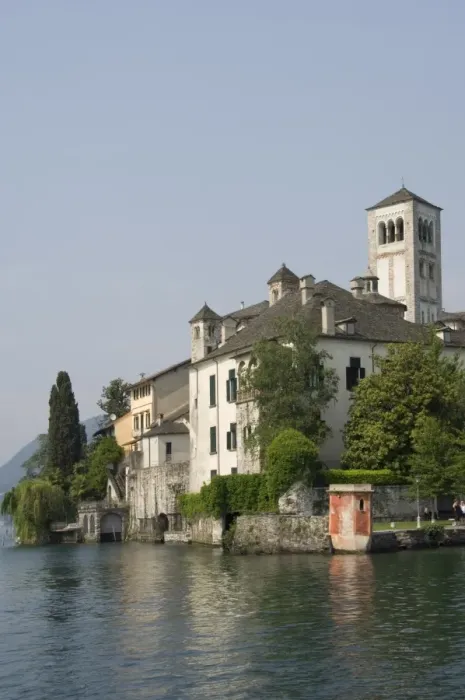 Framed Print : Isola di San Giulio, Lake Orta, Italy, Europe Framed Print : Isola di San Giulio, Lake Orta, Italy, Europe
