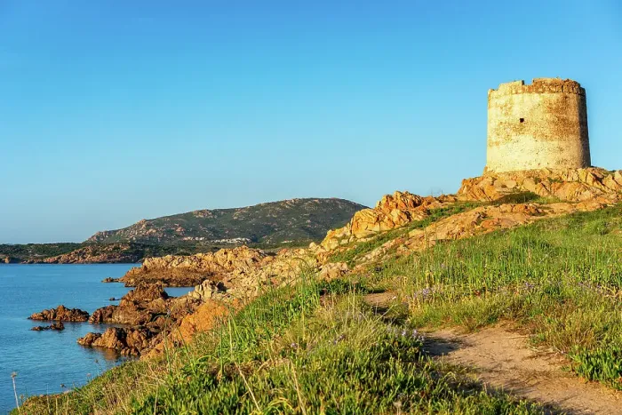 Framed Print : Isola Rossa historic tower at sunset, Sardinia, Italy, Mediterranean, Europe Framed Print : Isola Rossa historic tower at sunset, Sardinia, Italy, Mediterranean, Europe
