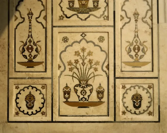 Framed Print : Detail of Itmad ud Daulahs tomb, Agra, Uttar Pradesh state, India, Asia