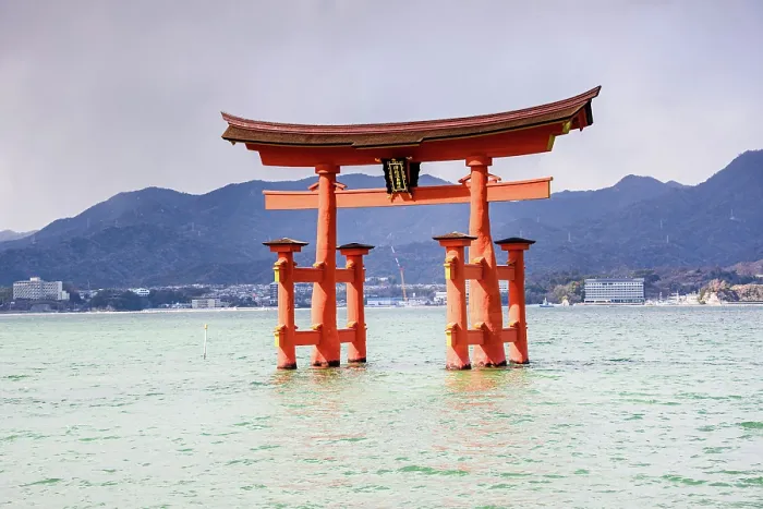 Framed Print : Itsukushima Shrine Otorii Gate standing in the floods, Miyajima, Hiroshima, Japan Framed Print : Itsukushima Shrine Otorii Gate standing in the floods, Miyajima, Hiroshima, Japan