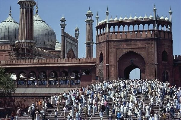 Jama Masjid (Friday Mosque), Old Delhi, India, Asia