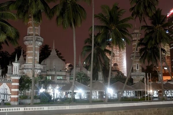 Jamek Mosque at night