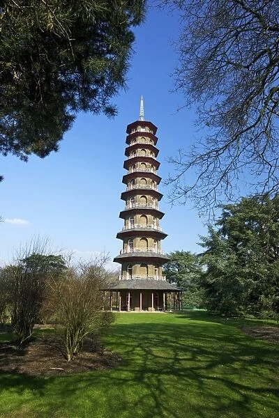 Japanese Pagoda, Royal Botanic Gardens, Kew, UNESCO World Heritage Site, London, England, United Kingdom, Europe