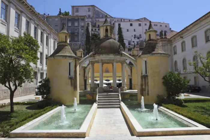 Framed Print : The Jardim de Manga pavilion and fountain, once part of Santa Cruz, Coimbra Framed Print : The Jardim de Manga pavilion and fountain, once part of Santa Cruz, Coimbra