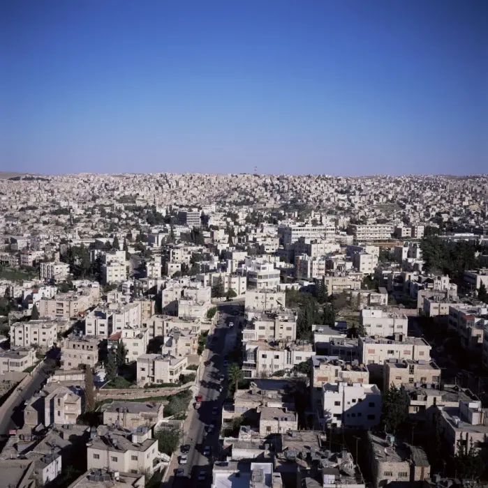 Framed Print : Jebel Amman and Citadel from the Jordan Tower at 3rd Circle
