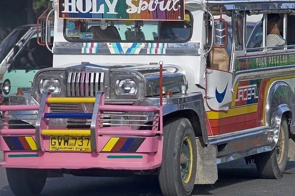 Jeepney, Tagbilaran city, Bohol island, The Philippines, Southeast Asia, Asia