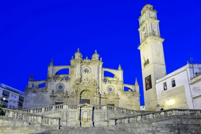 Framed Print : Jerez de la Frontera Cathedral at night, Jerez de la Frontera, Cadiz province, Andalucia Framed Print : Jerez de la Frontera Cathedral at night, Jerez de la Frontera, Cadiz province, Andalucia