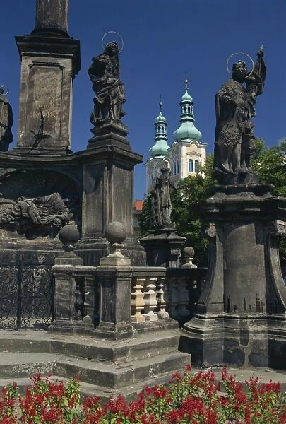 Jesuit church, main square, Hradec Kralove, East Bohemia, Czech Republic, Europe