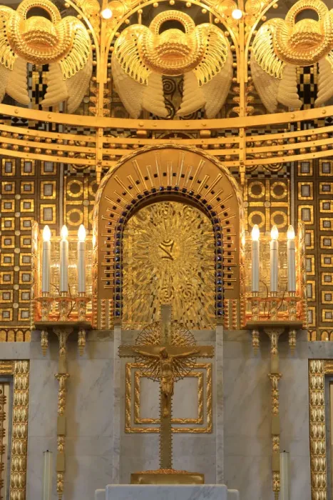 Framed Print : Jesus Christ on the Cross, Steinhof Church built by Otto Wagner between 1902 and 1907 Framed Print : Jesus Christ on the Cross, Steinhof Church built by Otto Wagner between 1902 and 1907