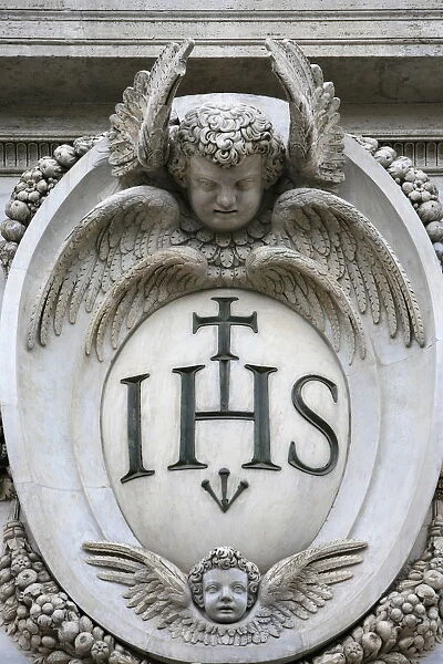 Jesus monogram, Rome, Lazio, Italy, Europe