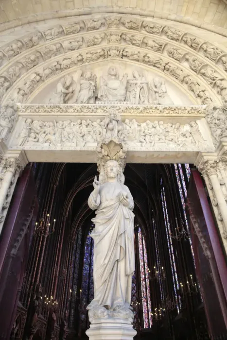 Framed Print : Jesus, front portal of upper chapel, Sainte-Chapelle, Paris, France, Europe Framed Print : Jesus, front portal of upper chapel, Sainte-Chapelle, Paris, France, Europe
