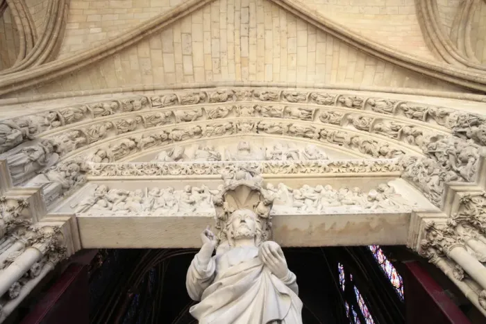 Framed Print : Jesus, front portal of upper chapel, Sainte-Chapelle, Paris, France, Europe Framed Print : Jesus, front portal of upper chapel, Sainte-Chapelle, Paris, France, Europe