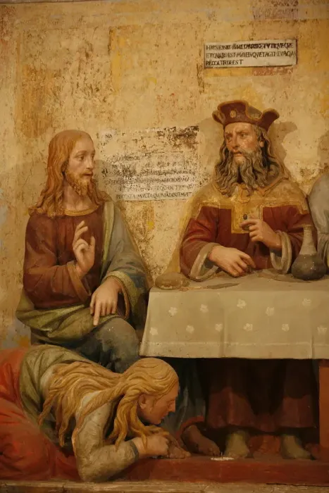Framed Print : Jesus, Simon the Pharisee and the sinner, San Vivaldo, Tuscany, Italy, Europe Framed Print : Jesus, Simon the Pharisee and the sinner, San Vivaldo, Tuscany, Italy, Europe