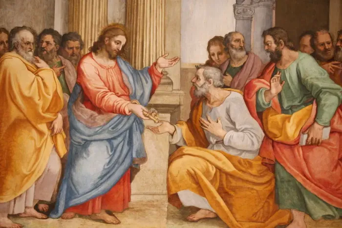 Framed Print : Jesus and St. Peter, Santa Maria in Traspontina church, Rome, Lazio, Italy, Europe Framed Print : Jesus and St. Peter, Santa Maria in Traspontina church, Rome, Lazio, Italy, Europe