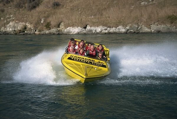 Jet boating, Kawarau River, Queenstown, South Island, New Zealand, Pacific