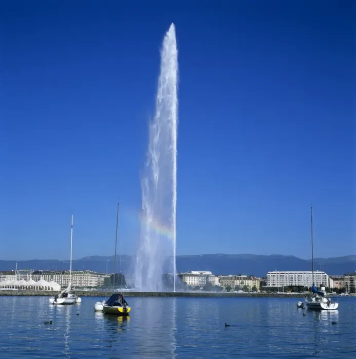 Framed Print : Jet d eau (water jet), Geneva, Lake Geneva (Lac Leman), Switzerland, Europe Framed Print : Jet d eau (water jet), Geneva, Lake Geneva (Lac Leman), Switzerland, Europe
