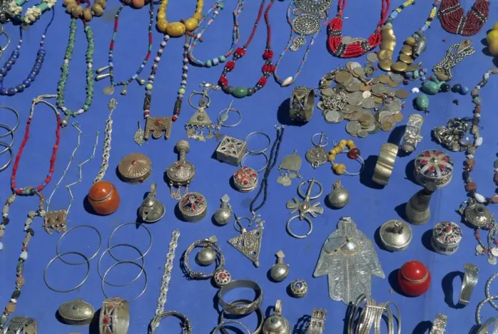 Framed Print : Jewellery laid out for sale Framed Print : Jewellery laid out for sale